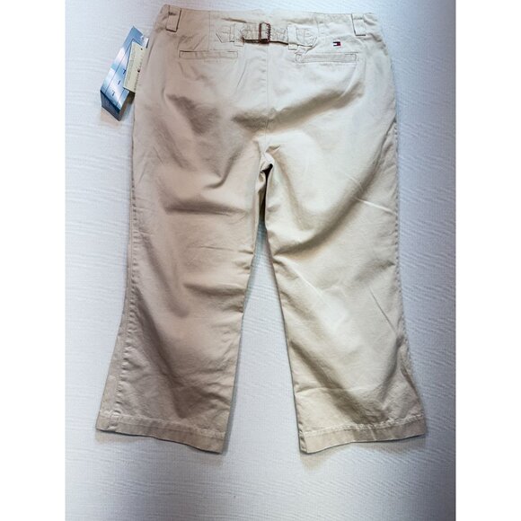 NWT Tommy Hilfiger Womens Cropped Chino Pants Size 10P Beige Casual Summer - Picture 14 of 16